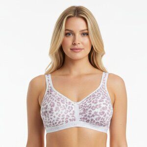 LAST CHANCE Cacique Ivory & Brown Animal Print Wire Free Bra 46C